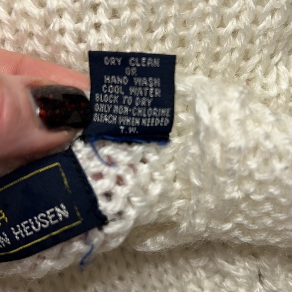 Lady Van Heusen Chunky Bobble Stitch Embroidered Floral Cottagecore Sweater VTG - Picture 5 of 17